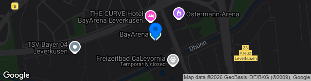Map showing BayArena