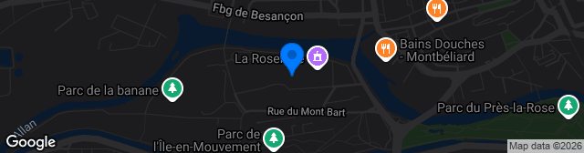 Map showing Stade René Blum