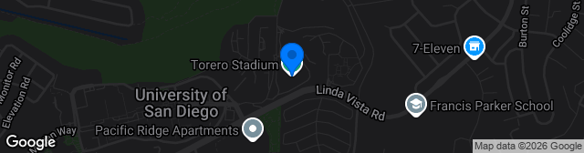 Map showing Torero Stadium
