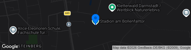 Map showing Merck-Stadion am Böllenfalltor