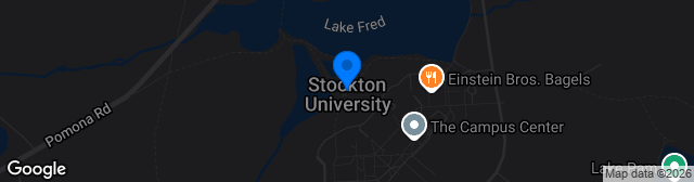 Map showing Stockton University
