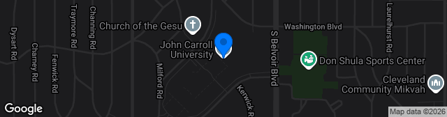Map showing John Carroll University