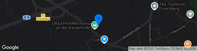 Map showing URSAPHARM-Arena an der Kaiserlinde