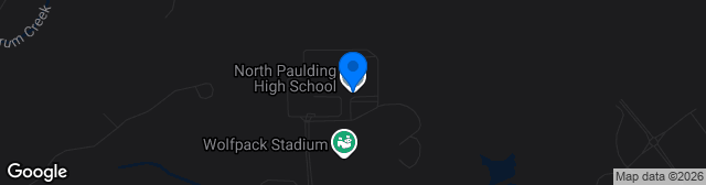 Map showing North Paulding High School