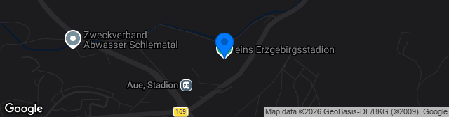 Map showing Erzgebirgsstadion