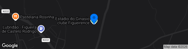 Map showing Estádio Municipal de Figueira de Castelo Rodrigo