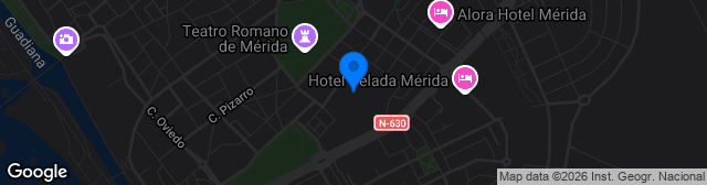 Map showing Estadio Romano