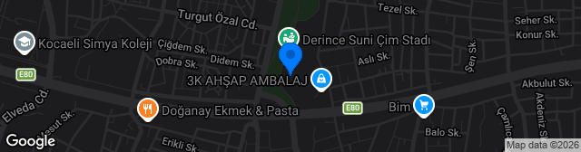 Map showing Derince Belediyespor Doğal Çim Stadyumu