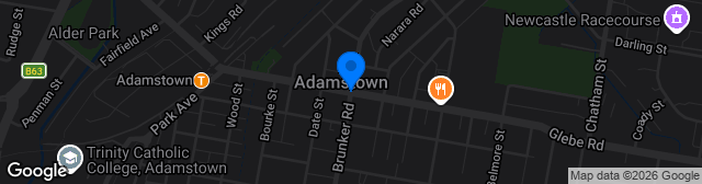 Map showing Adamstown Oval