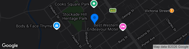 Map showing Cooks Square Park