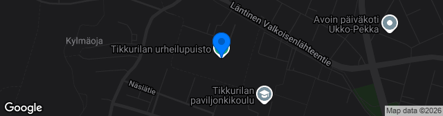 Map showing Tikkurila urheilupuisto nurmi
