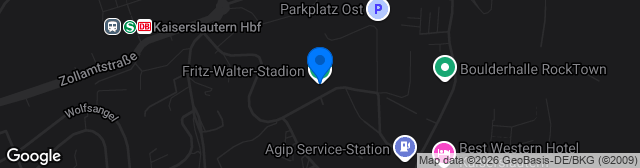 Map showing Fritz-Walter-Stadion