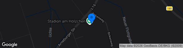Map showing Stadion am Hölzchen