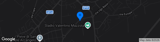 Map showing Stadio Valentino Mazzola