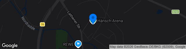 Map showing Hänsch-Arena