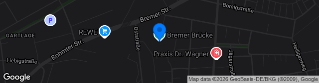 Map showing Bremer Brücke