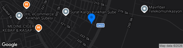 Map showing Kırıkhan İlçe Stadyumu
