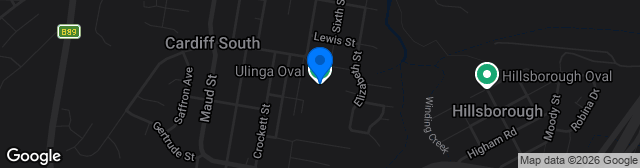 Map showing Ulinga Oval