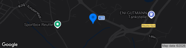 Map showing Drei Tannen Stadion Reutte