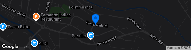 Map showing Ty-Isaf Park