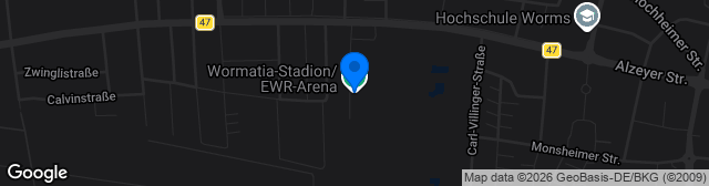 Map showing EWR-Arena
