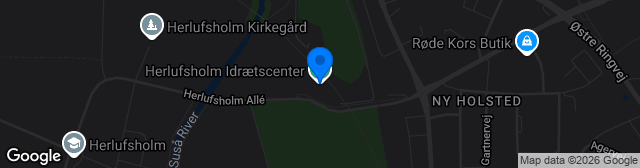 Map showing Herlufsholm Stadion