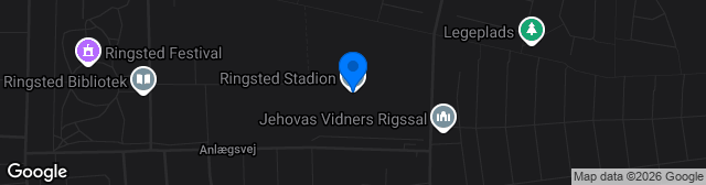Map showing Ringsted Stadion