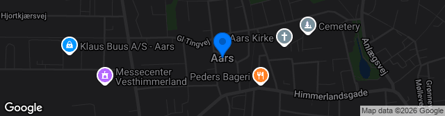 Map showing Aars Stadion
