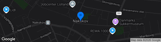 Map showing Nakskov Stadion