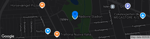 Map showing Rødovre Stadion