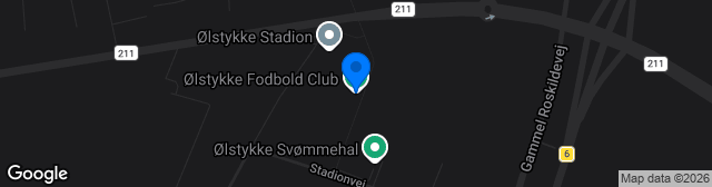 Map showing Ølstykke Stadion