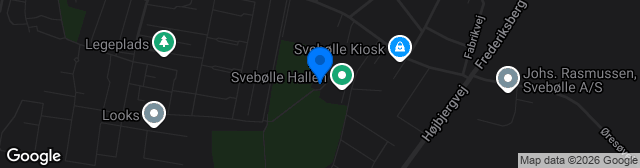 Map showing Svebølle Stadion