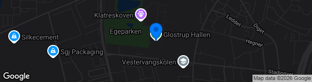 Map showing Glostrup Idrætspark