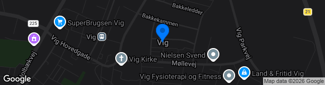 Map showing Vig Idrætscenter