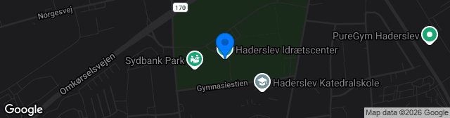 Map showing Haderslev Idrætscenter