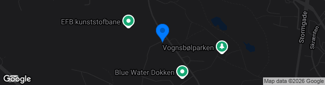 Map showing Esbjerg Atletikstadion