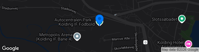 Map showing Kolding Stadion