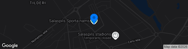 Map showing Salaspils sporta nama stadions