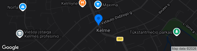 Map showing Kelmės miestas stadionas