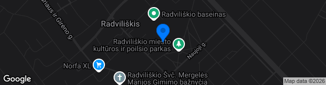 Map showing Radviliškio miesto centrinis stadionas