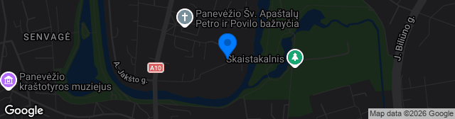 Map showing Panevėžio futbolo akademijos stadionas