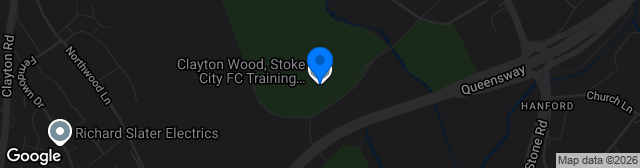 Map showing Clayton Wood Training Ground