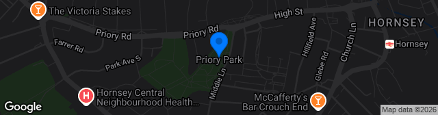 Map showing Priory Park