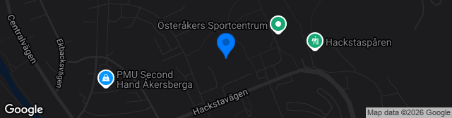 Map showing Österåkers Friidrottsarena
