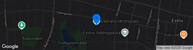 Map showing Ekevalla IP Eslöv A-plan
