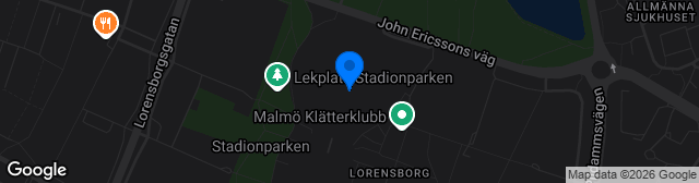 Map showing Malmö Stadion