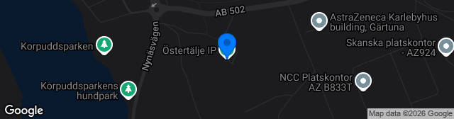 Map showing Östertälje IP B