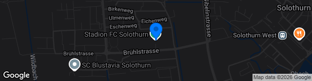 Map showing Stadion FC Solothurn