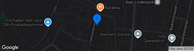 Map showing Stadion Herti Allmend