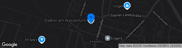 Map showing Stadion am Wasserturm